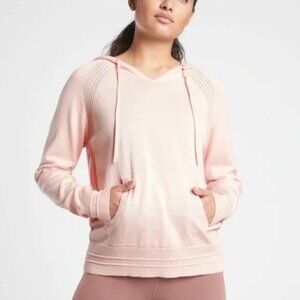 ATHLETA Evergreen Knit Sweater Hoodie in Orchid Light Pink size S